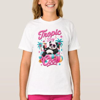 Camiseta Tropic Stay Cool Panda Tropical para Meni
