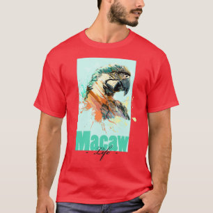 Camiseta Tropical Aquarell Macaw Parrot Life