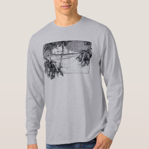 Camiseta Tropical Beach Vintage Palm Tree