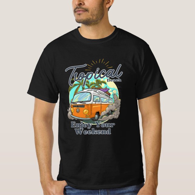 Camiseta Tropical Beach Weekend Adventure (Frente)