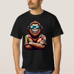 Camiseta Tropical/Beach yeti/bigfoot