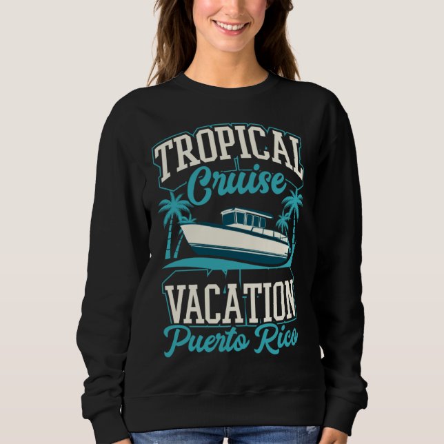 Camiseta Tropical Cruise Vacation Puerto Rico Matching Crui (Frente)