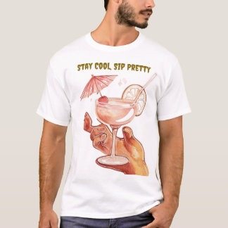 Camiseta  Tropical Drink Vibes – Cute Summer Aesthetic