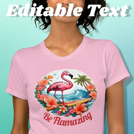 Camiseta Tropical Flamingo Be Flincrível