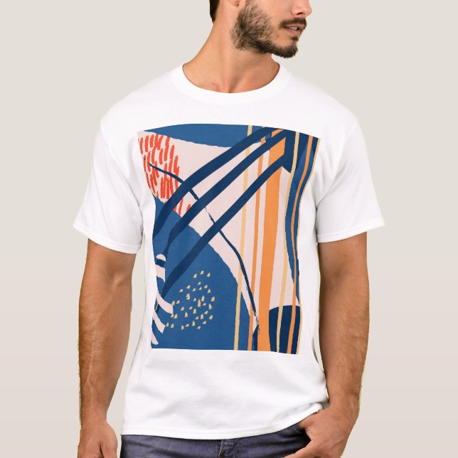 Camiseta Tropical Floral: Cabeçalho Moderno (Frente)