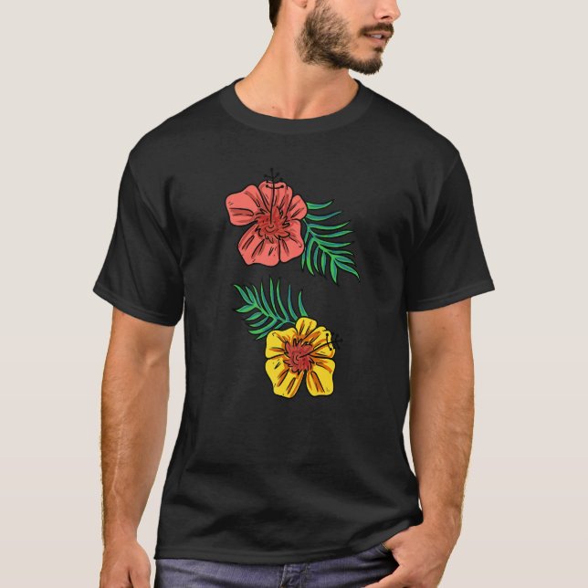 Camiseta Tropical Flowers Plants (Frente)