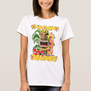 Camiseta Tropical Funny Aloha Beaches Hawaiian Tiki