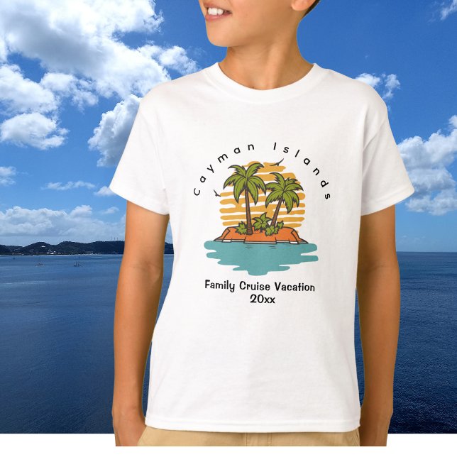Camiseta Tropical Island Cruise  Orange Personalize (Criador carregado)
