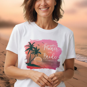 Camiseta Tropical Isle Madre do Bride Pink ID581