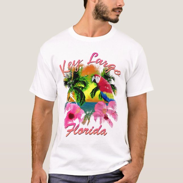 Camiseta Tropical Key Largo Florida Keys (Frente)