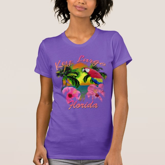 Camiseta Tropical Key Largo Florida Keys (Frente)