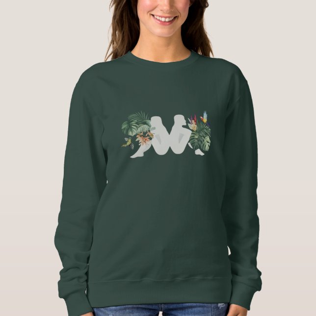 Camiseta Tropical Leaves & Birds Minimal Nature Design (Frente)