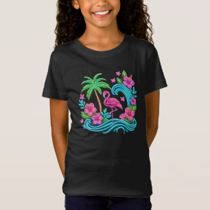 Camiseta Tropical Neon Flamingo