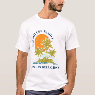 Camiseta Tropical Palm Tree Beach Trip Sunset Cut.
