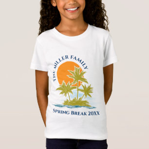 Camiseta Tropical Palm Tree Beach Trip Sunset Cut.