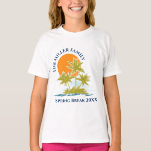 Camiseta Tropical Palm Tree Beach Trip Sunset Cut.