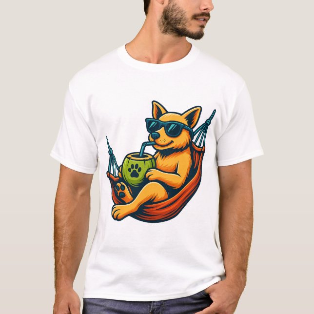 Camiseta Tropical Pup Vibes (Frente)