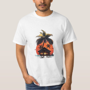 Camiseta Tropical Sunset Hut - Serenit de Fuga do