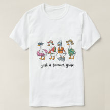 Tropical Vacation Birds - Just Summer Goose Quote
