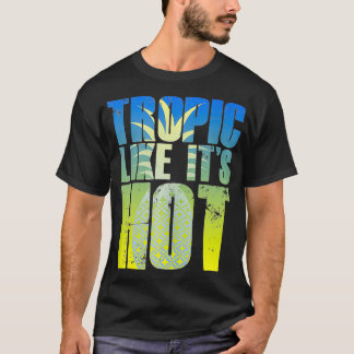 Camiseta TRÓPICO COMO SUA Citação de Pun de Férias de Praia