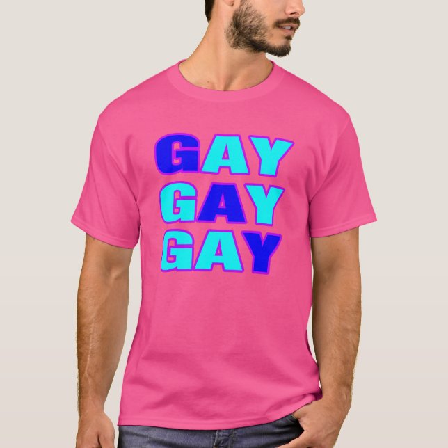 Camiseta Troque o estilo Gay. Seja orgulhoso. (Frente)
