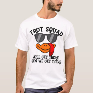 Camiseta Trot Squad Engraçado Ação de Graças na Turquia Tro