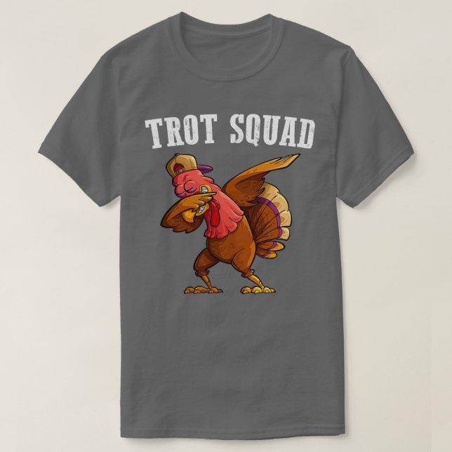 Camiseta Trot Squad Turkey Engraçado Ação de Graças Corrend (Frente do Design)