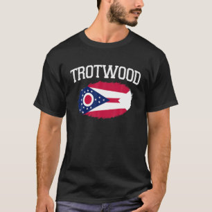 Camiseta TROTWOOD OH OHIO Flag Vintage USA Sports Men Women