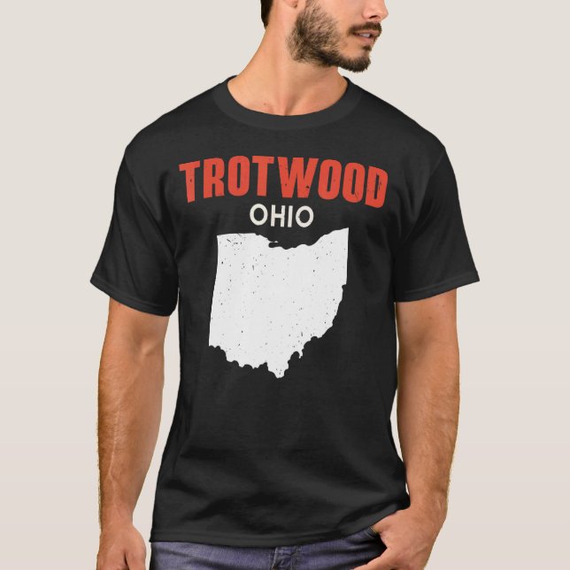 Camiseta TROTWOOD Ohio USA State America Travel Ohioan (Frente)
