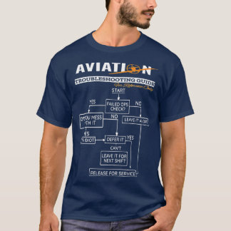 Camiseta Troubleshooting do Piloto Funny do Piloto de Avião