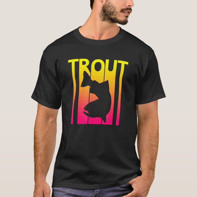 Camiseta Trout Fish Retro (Frente)