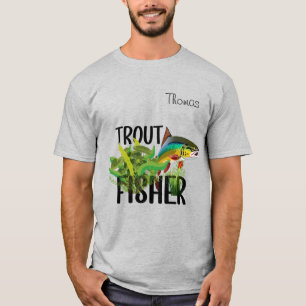 Camiseta Trout Fisher Rainbow Trout No Ambiente Natural