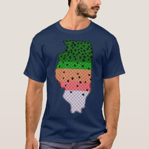 Camiseta Trout Fisheries Rainbow Pattern Illinois