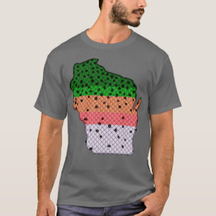 Camiseta Trout Fisheries Rainbow Pattern Wisconsin Stat