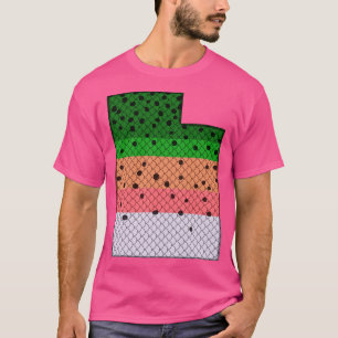 Camiseta Trout Pescar Arco Arco-Íris Pattern do Estado de U