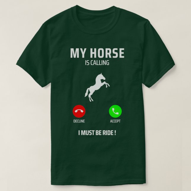 Camiseta trovoada de cavalo engraçada (Frente do Design)