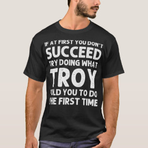 Camiseta TROY Gift Name Personalizado Birthday Engraçado P