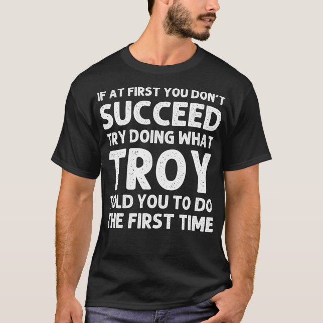 Camiseta TROY Gift Name Personalizado Birthday Engraçado Pi (Frente)