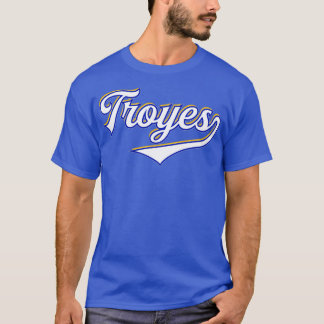Camiseta Troyes France Vintage Sports Typografia