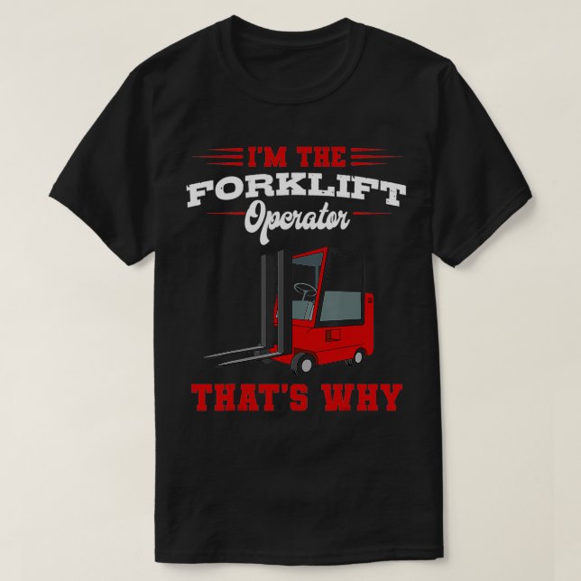 Camiseta Tru de elevação do elevador de material do operado (Frente do Design)