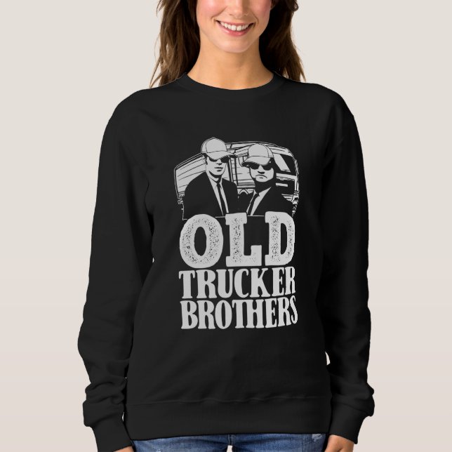 Camiseta Truck Driver Brothers Trucking  Big Rig Old Man Tr (Frente)