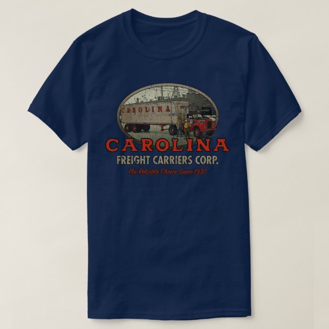 Camiseta Truck Driver Carolina Freight Carriers Corporation (Frente do Design)