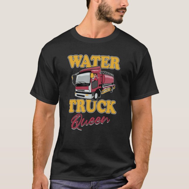 Camiseta Truck Driver Queen Trucker Trucking  Rig Water Tru (Frente)
