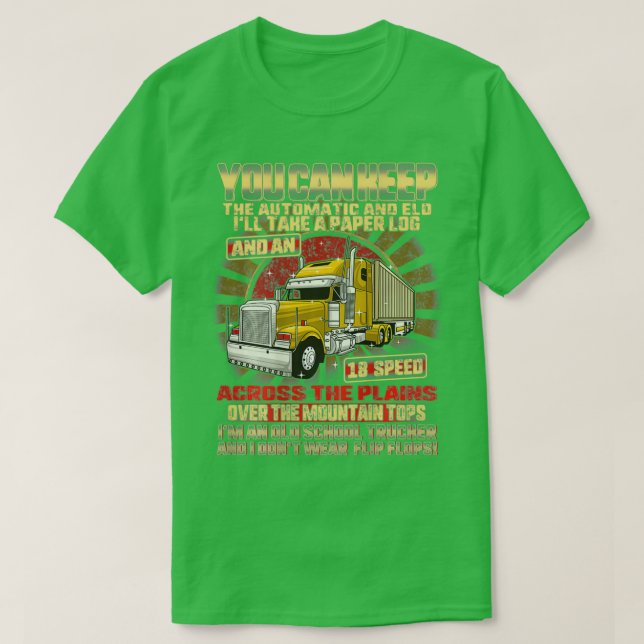 Camiseta Truck Driver Trucker Daddy Husband 70 Feet 40 Tons (Frente do Design)