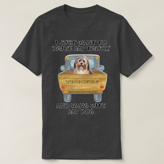 Camiseta Truck Driving Dog Havanes  (Frente do Design)
