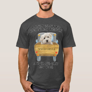Camiseta Truck Driving Dog Maltês 2805