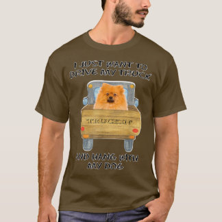 Camiseta Truck Driving Dog Pomeranian 