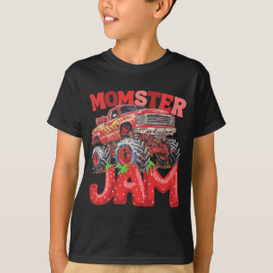 Camiseta Truck Jam Mamãe Momster Boy Mamãe Birthday Mães Da