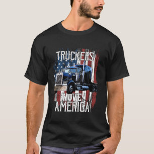 Camiseta Trucker American Flag Driver Gift