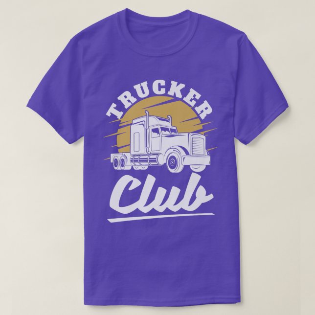 Camiseta Trucker Club - Motorista de Caminhão de Transporte (Frente do Design)